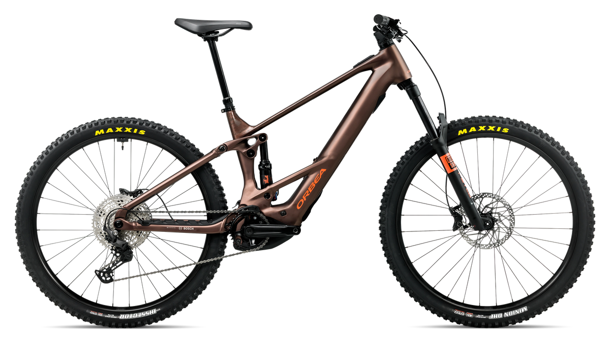 Mountain bike with Maxxis tires on a white background