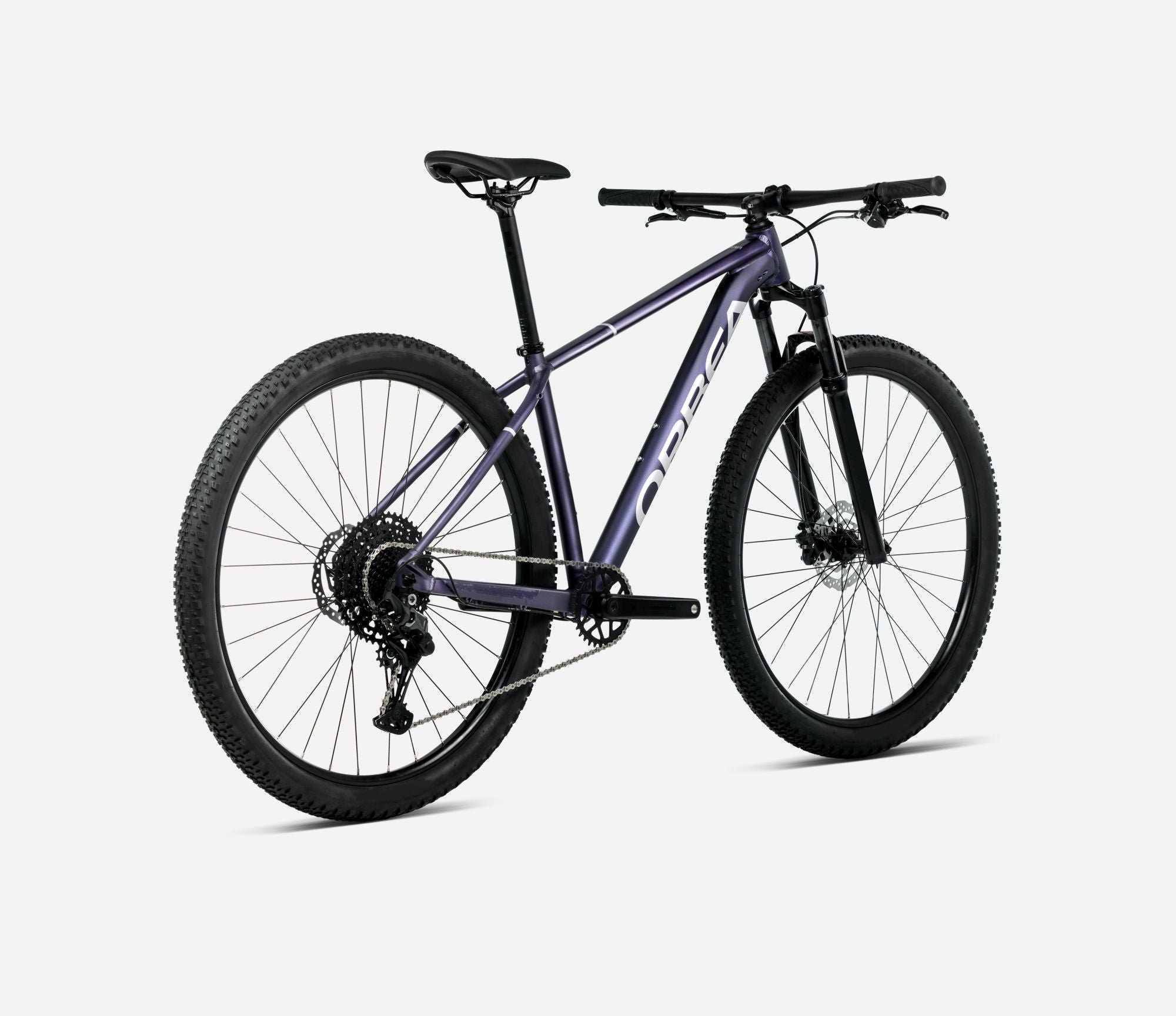 Purple bicycle on a white background